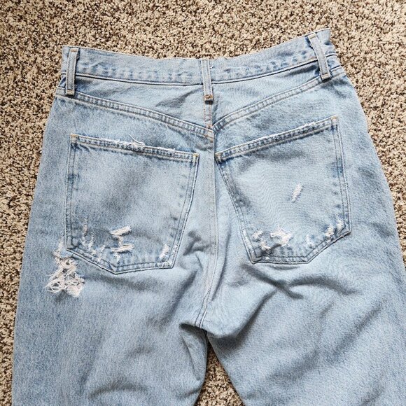 Agolde 90's Jean High Rise Loose Fit Jeans Womens Size 29 Distressed A069C-811 - Picture 6 of 6